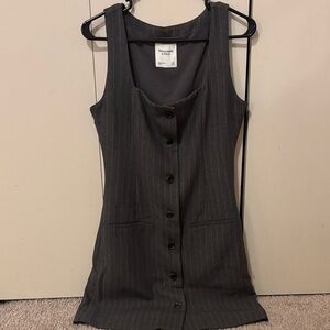 Abercrombie & Fitch Gray Pin Stripe Dress